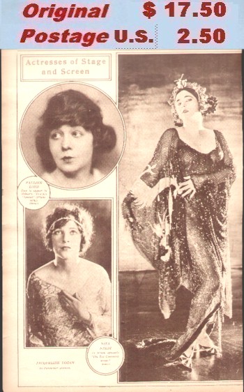 LOGAN Josephine 1923 Actress pictured as star of Paramount Pictures 